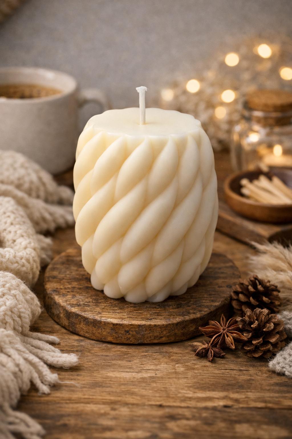 Bougie Sculptural « Vela »