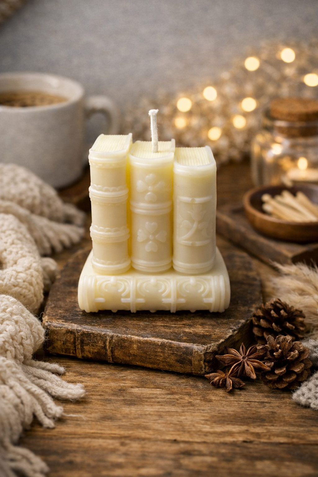 Bougie sculptural « Liva ».