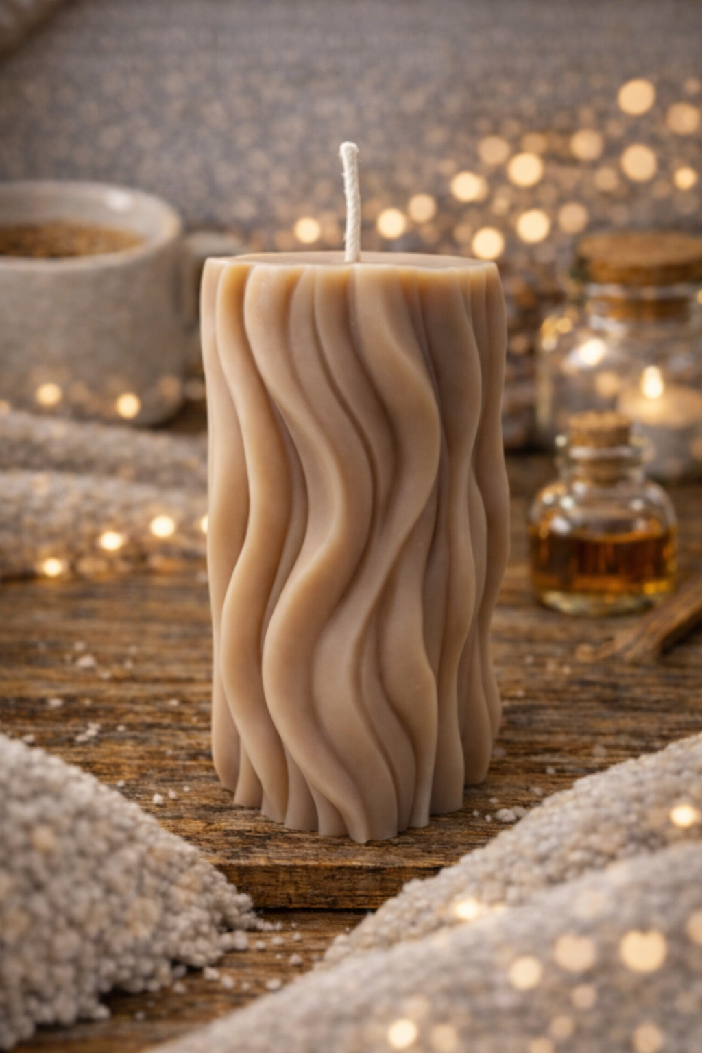 Bougie Sculptural « Vaguaé »