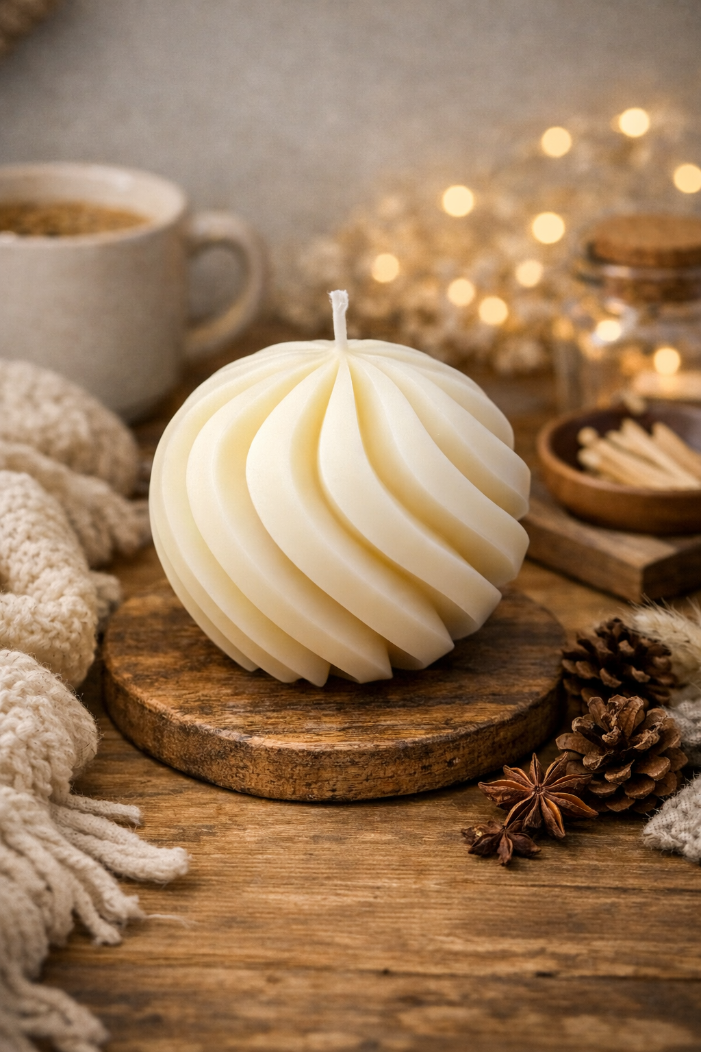 Bougie Sculptural « Silka »